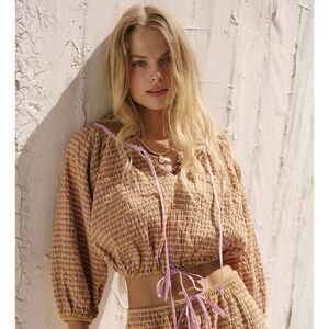 Free People free-est Clara Plaid Top